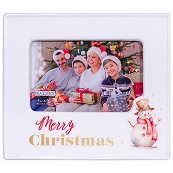 Malden Merry Christmas Snowman 4" x 6" Picture Frame