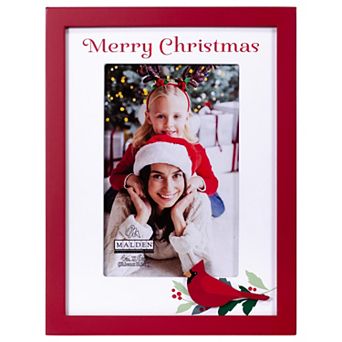 Malden Merry Christmas Cardinal 4" x 6" Picture Frame