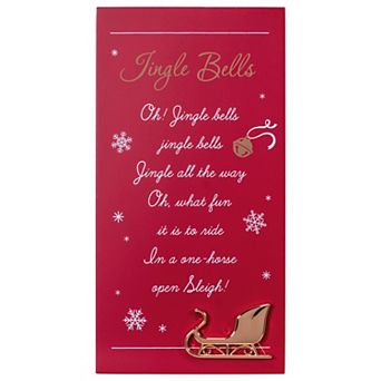 Malden Jingle Bells Wall Decor with Gold Sleigh