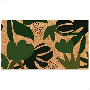 Door Mat Sunset Palms 17"x30" Non-Slip Backing Durable Coir Indoor Outdoor Entryway