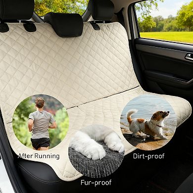 Waterproof Pet Bench Seat Cover Car SUV Nonslip Scratchproof Dog Backseat Protection Washable