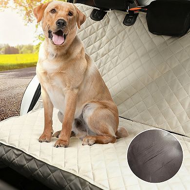Waterproof Pet Bench Seat Cover Car SUV Nonslip Scratchproof Dog Backseat Protection Washable