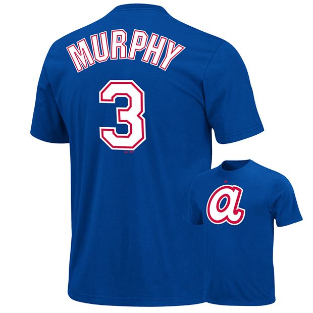 Men's Majestic Dale Murphy Red Atlanta Braves Cooperstown Collection  Official Name & Number T-Shirt