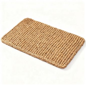 Dragon Weave Coir Doormat 18x30 Hand-Twisted Interwoven Scraper Mat Indoor Outdoor Entryway