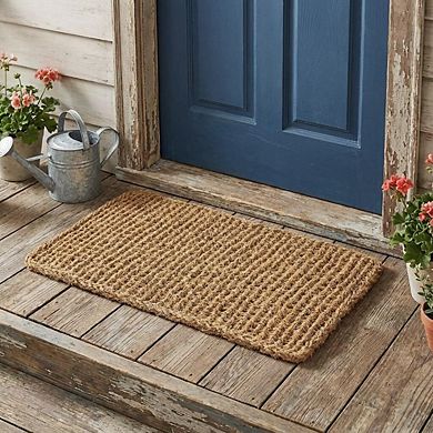 Dragon Weave Coir Doormat 18x30 Hand-Twisted Interwoven Scraper Mat Indoor Outdoor Entryway