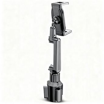 Car Cup Holder Tablet Mount 15" Height Adjustable Device Travel Accessory