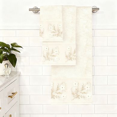3-Piece Plush Cotton Bath Towel Set Decorative Bathroom Hand Washcloths