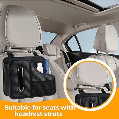 Car Tissue Holder Seat Organizer Cup Holder Headrest Storage Large Box 100-130 Tissues