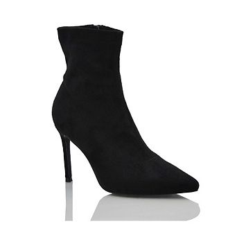 MYNDIE Pointed Toe Stiletto Heel Ankle Boots