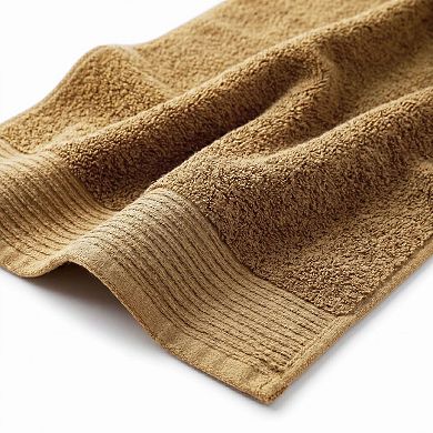 SUPERIOR Marble & Solid Jacquard 6-Piece Cotton Towel Set