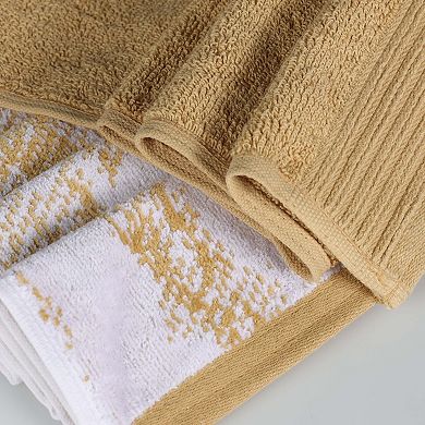 SUPERIOR Marble Design Absorbent Oversized Towel Set of 2