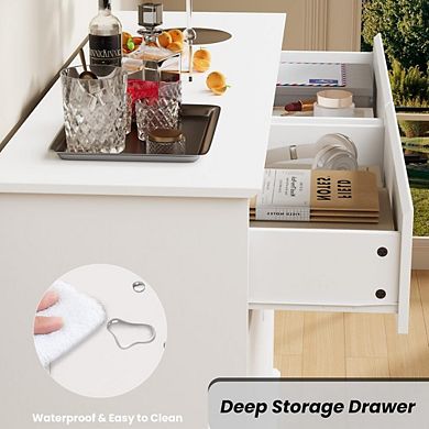 8 Drawer Dresser for Bedroom with Wide Top, Large Double Chest for Closet