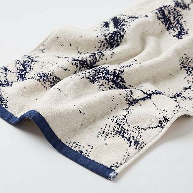 SUPERIOR Marble & Solid Jacquard 8-Piece Cotton Towel Set