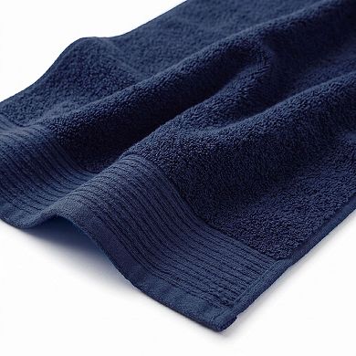 SUPERIOR Marble & Solid Jacquard 8-Piece Cotton Towel Set