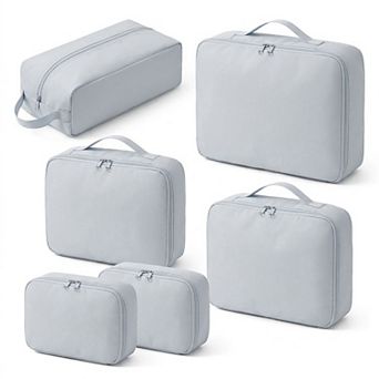 Travel Packing Cube Set with Zipper Closure Storage Bags Lightweight Organizer Luggage Multi Size