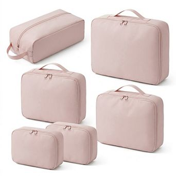 Travel Packing Cube Set with Zipper Closure Storage Bags Lightweight Organizer Luggage Multi Size