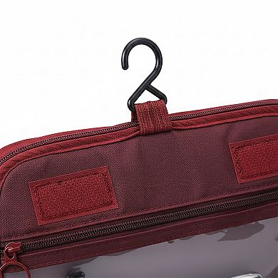 Hanging Toiletry Bag with Multiple Compartments Zipper Closure Travel Organizer Storage Case