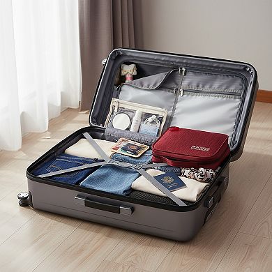 Hanging Toiletry Bag with Multiple Compartments Zipper Closure Travel Organizer Storage Case