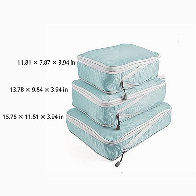 Lightweight Travel Packing Cubes Set with Zipper Closure Storage Bags Luggage Organizer Multi Size