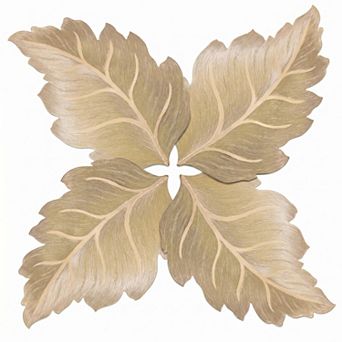 4 Pack Leaf Shaped PVC Placemats Washable Heat Resistant Table Mats