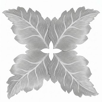4 Pack Leaf Shaped PVC Placemats Washable Heat Resistant Table Mats