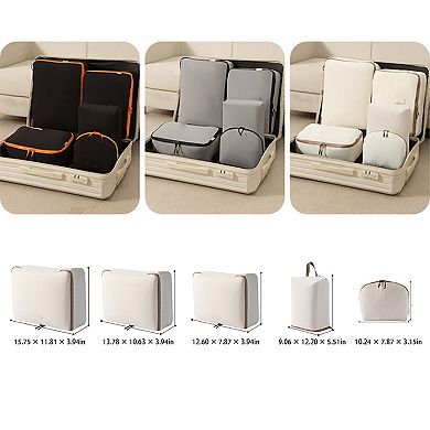Travel Packing Cube Set Lightweight Zipper Storage Luggage Organizer Multi Size Clothing Packing Set