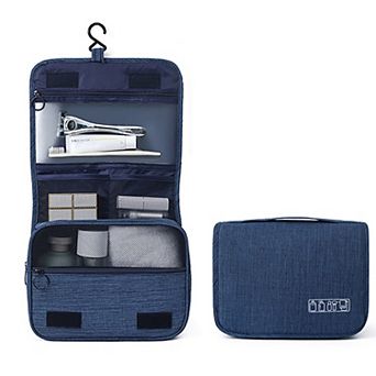 Hanging Toiletry Bag with Multiple Compartments Zipper Closure Travel Organizer Storage Case