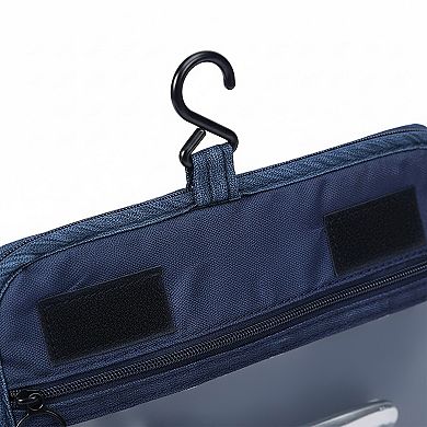Hanging Toiletry Bag with Multiple Compartments Zipper Closure Travel Organizer Storage Case