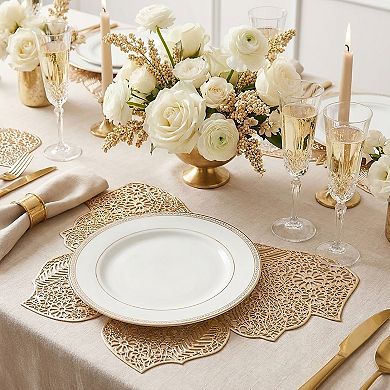 4 Piece Butterfly Placemat Set Decorative PVC Heat Resistant Table Mats for Dining Table