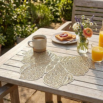 4 Piece Butterfly Placemat Set Decorative PVC Heat Resistant Table Mats for Dining Table