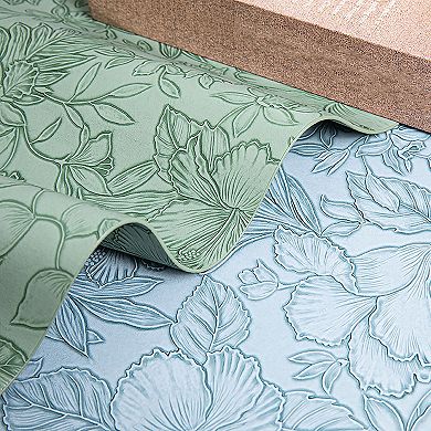 6 Piece Floral PVC Placemat Set Heat Resistant Wipe Clean Table Mats for Dining Table