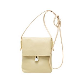 Women's Leather Phone Crossbody Bag with Flap Closure Slim Wallet Design and Adjustable Strap