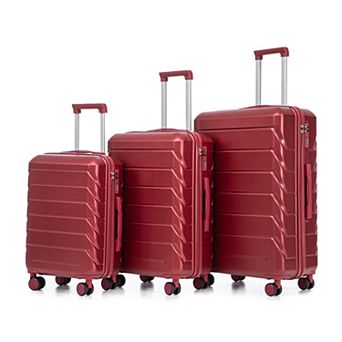 3 pc ABS Spinner Wheel Luggage Set, Matching Color, Combination Lock