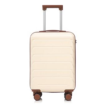 ABS Hard Shell Carry-On Luggage, Scratch Resistant, 4 Spinner Wheels, Combination Lock