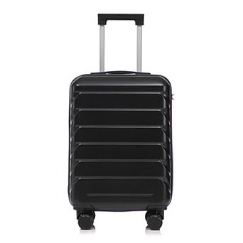ABS Hard Shell Carry-On Luggage, Scratch Resistant, 4 Spinner Wheels, Combination Lock