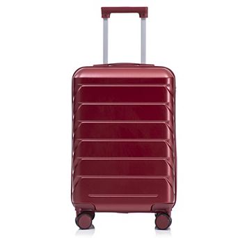 ABS Hard Shell Carry-On Luggage, Scratch Resistant, 4 Spinner Wheels, Combination Lock