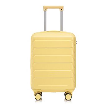 ABS Hard Shell Carry-On Luggage, Scratch Resistant, 4 Spinner Wheels, Combination Lock