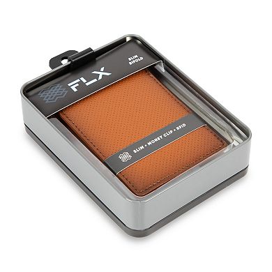 Men's FLX RFID-Blocking Extra Capacity Slim Bifold Wallet With Money Clip
