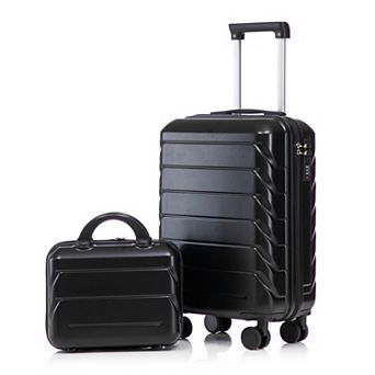 14"/20" 2 pcs/set in ABS Spinner Wheel Luggage, with Combination Lock,14" Cosmetic Case