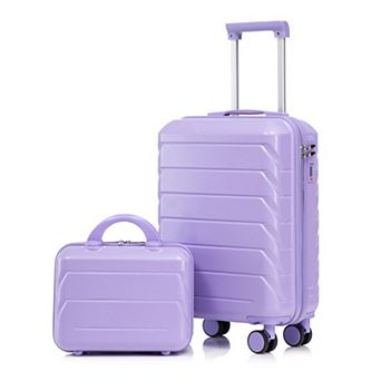14"/20" 2 pcs/set in ABS Spinner Wheel Luggage, with Combination Lock,14" Cosmetic Case