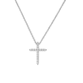 Timeless Grace CZ Cross Pendant Necklace