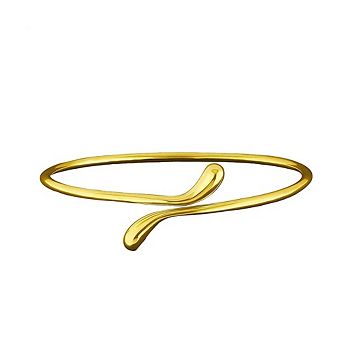 Isabella Gold Plated Teardrop Open Wrap Bangle Bracelet