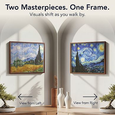 American Art Décor Double-Sided Van Gogh The Starry Night & Changing Trees Wall Decor
