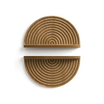 American Art Décor Boho Arched Lunar Ledges 2 pc Floating Wall Shelf Set