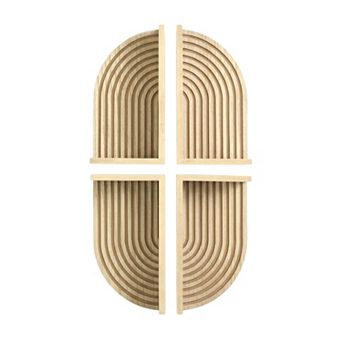 American Art Décor Boho Arched Wood 4 pc Wall Shelf