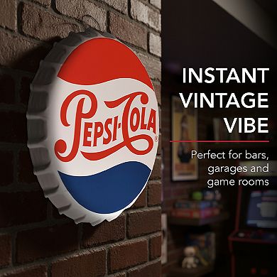 American Art Décor Pepsi Cola Vintage Bottle Cap Wall Sign