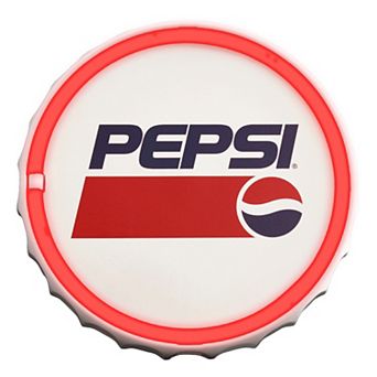 American Art Décor 12-Inch Pepsi Vintage Bottle Cap LED Neon Sign Wall Decor