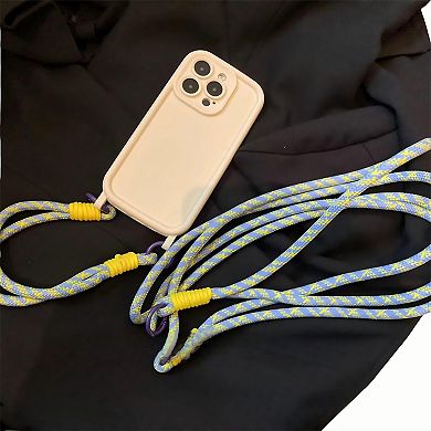 Crossbody Phone Case with Adjustable Strap Shock Resistant Silicone Cover Hands Free Design