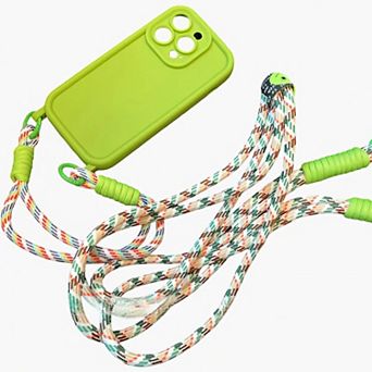 Crossbody Phone Case with Adjustable Strap Shock Resistant Silicone Cover Hands Free Design