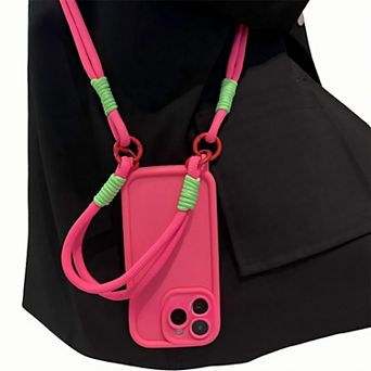 Crossbody Phone Case with Adjustable Strap Shock Resistant Silicone Cover Hands Free Design